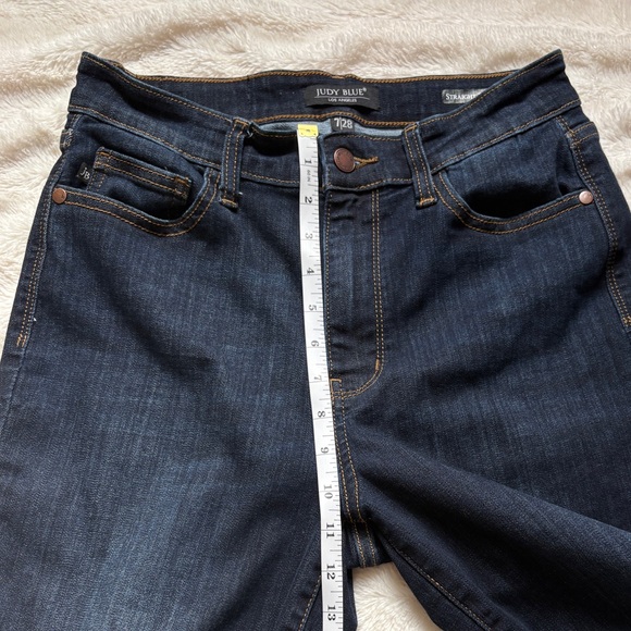 Judy Blue Women's Kimberly Classic Straight Fit Jeans in Dark Wash Blue Sz 7/28 - Picture 10 of 12